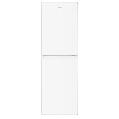 HYE Freestanding Fridge Freezer 50/50 Split – Tall 248L White, 138L Fridge & 110L Freezer, 173cm Height, 55cm Width, Low Noise 40dB, Glass Shelves – Slim & Spacious Design - RF01FF248W01