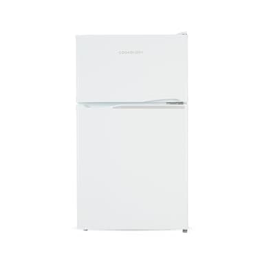 Cookology UCFF87WH 47cm Freestanding under counter Small Fridge Freezer in White - 87 Litre Capacity - 2 Doors - Adjustable Temperature Control - LED Light - 3 Star Freezer Rating