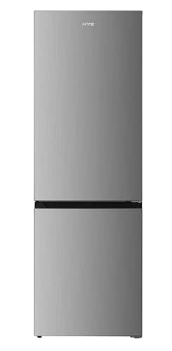 HYE Fridge Freezer - Large 70/30 Freestanding Fridge Freezer, 186cm Height, 60cm Width, 400 Litre Capacity, Total No Frost, Suitable For Families, Inox - RF01FF400S01