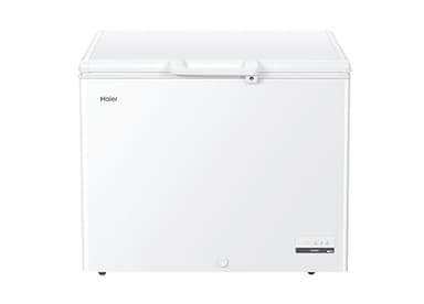 Haier Freestanding Chest Freezer, 300L Capacity, E Class, Antibacterial & Anti-Mould Door Gasket, LED Light, Suitable for Outbuildings and Garages, White, 111x62x84.5 cm – HCE301E