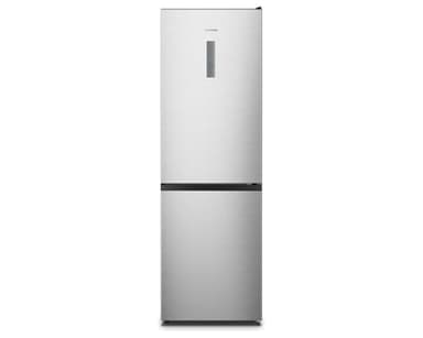 Hisense RB395N4BCE 186cm High x 60cm Wide - 304 Litre Capacity - 60/40 Split - No Frost - Stainless Steel Inox Freestanding Fridge Freezer - Reversible Door - LED Control - 2 Year Warranty