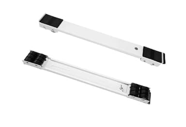 BREEZENEST 2PCS Universal Appliance Rollers - Adjustable Heavy Duty Wheels for Washing Machine, Fridge, Dryer & Dishwasher - Easy Move Mobile Base, White