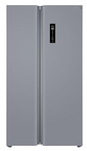 HYE American Fridge Freezer - Side By Side American Style Fridge Freezer, No Frost, 92cm Width, 505L Freestanding Design, Low Noise (37dB), Cool Silver Finish, Ideal For Large Families - RF01AM505S07