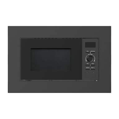 Cookology CBM20LBK Built-in Integrated Microwave Oven in Black - 20 Litre Capacity - 25.5cm Turntable - 800W Power - 5 Power Levels - 8 Auto Cooking Programs - Defrost Function - Child Lock