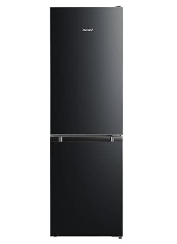 COMFEE' RCB169BL2UK(E) 174 Litre Freestanding Fridge Freezer, Low Frost, Adjustable thermostat, Energy Saving LED lights, Reversible Door Hinge, Low Noise- Black