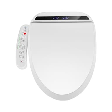 ARTETHYS Electronic Smart Bidet Toilet Seat with Warm Air Drying, Heated Seat Bidet with Self-Cleaning Nozzle Adjustable Warm Water Power Saving, Elongated