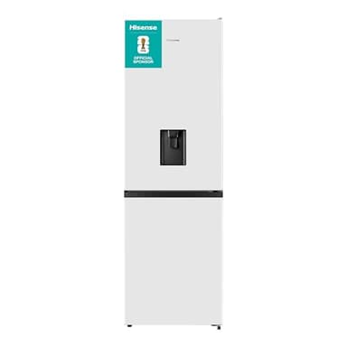 Hisense RB390N4WWE 60 cm Freestanding 60/40 Fridge Freezer - 304 litre Capacity - Total No Frost - Non-Plumbed Water Dispenser - White - F Rated