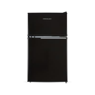 Cookology UCFF87BK 47cm Freestanding under counter Small Fridge Freezer in Black - 87 Litre Capacity - 2 Doors - Adjustable Temperature Control - LED Light - 3 Star Freezer Rating