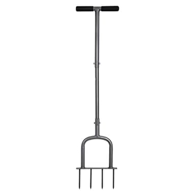 BARAYSTUS Manual Lawn Aerator, Height-Adjustable Manual Lawn Aerator for Compacted Soils and Lawns, Hand Aerator with 4 Spikes