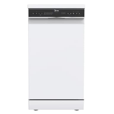 Midea Slimline Dishwasher with 10 Place Settings, Wi-Fi Connected, 45 cm Width, 44dB Silence, Intensive Wash & Adjustable Basket, White-MDWEF1034D(W) [Energy Class C]