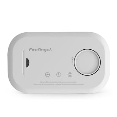 FireAngel Carbon Monoxide Alarm and Detector - FA6813 10-Year Sensor Life CO Alarm for Home with AA Batteries - Travel, Portable Carbon Monoxide Detector - CO Detector Monitor with Test Button, Single