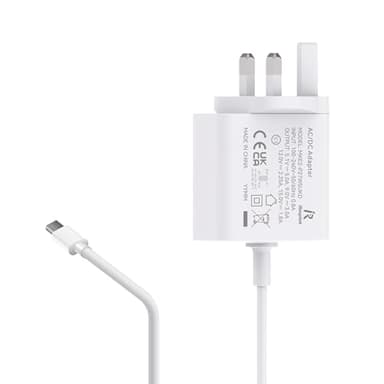 iRasptek 27W 5.1V/5A USB-C PD Power Adapter for Raspberry Pi 5 （White）