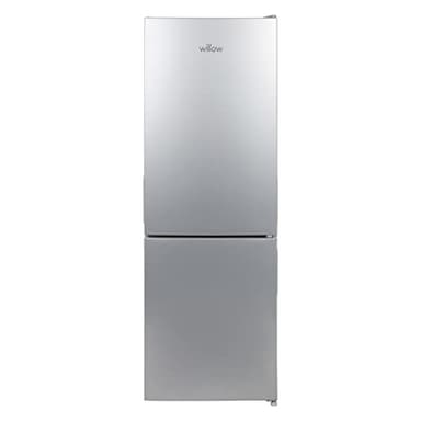 Willow WFF157S 157L Freestanding 70/30 Fridge Freezer with Adjustable Thermostat, Mark-Proof Finish, Low Frost, 2 Year Warranty - Silver