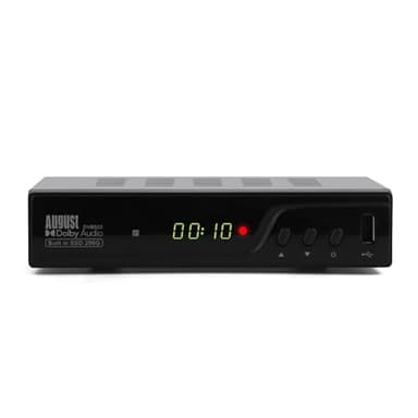 August DVB502 256GB SSD Freeview HD Set Top Receiver Box - Twin Tuner HDMI 1080p TV Recorder with EPG, Timeshift Pause/Rewind - Not Compatible Satellite Internet