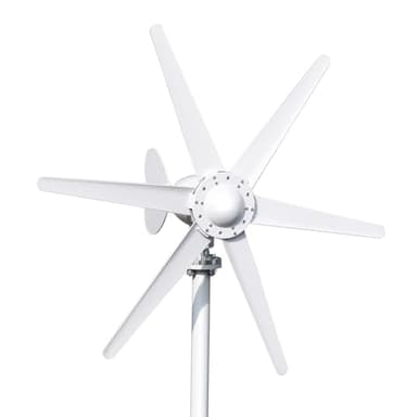 800W Wind Turbine Generator, 12V/24V Wind Power System with 6 Blade Rotor, Low Start Speed Wind Turbines, Automatic Wind Direction Adjustment for Home Farm RV Boat