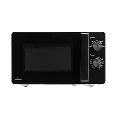 Willow WM20MB 20L 800W Manual Solo Microwave Oven – Compact Countertop Microwave with 5 Power Levels & Defrost Function – Black