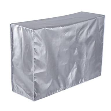 WPKD BLUEIY Outdoor Air Conditioner Cover,Anti Dust Home Square AC Cover Defender,for Outside AC Units All Seasons Use(92x35x69cm,Silver)