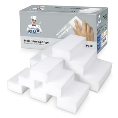 MR.SIGA Multi-Functional Eraser Sponge, Magic Cleaning Pads for Kitchen Household Cleaning, 12 Count, Size 4.7" x 2.4" x 1.2"