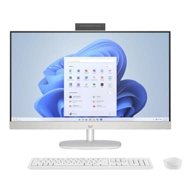 HP 27-cr0017na 27" All-in-One Desktop PC AMD Ryzen 3 7320U 8GB LPDDR5 RAM 512GB SSD Integrated AMD Radeon Graphics Windows 11 Home - White - 846M4EA