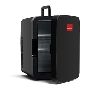 SENSIOHOME 15L Mini Fridge Cooler & Warmer for Drinks, Food, Skincare, Beauty, Makeup, Medicine, Insulin, Milk, AC+DC, 12v, UK & EU Plug, Portable, For Home, Bedroom, Travel, Camping, Car, Gaming, Uni