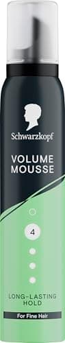 Schwarzkopf Mousse Volume 200ml, Hold Level 4, Hair Mousse for Fine Hair, Volumising Mousse that Prevents Blow-Dry Damage, Non-Sticky, Vegan Formula*