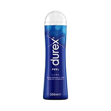 Durex Play Feel Water Based Lube, 100ml, Gentle, pH Friendly, Non Sticky, Non Staining, Unflavoured, Condom & Toy Compatible, Smooth Texture, Clinically Tested
