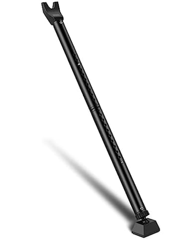 Adjustable Door Security Bar, HOMGEN Stopper Jammer High Telescopic Locking Pole, Home Non Slip Stops Window Bar for French Doors Sliding Patio Lock, Black