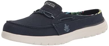 Skechers Women's On-The-go Flex-Salt Water Boat Shoe, Navy, 6.5 UK