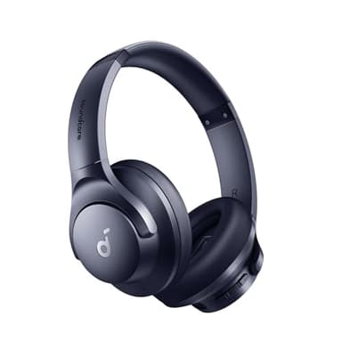 soundcore by Anker Q20i Hybrid Active Noise Cancelling Foldable Headphones, Wireless Over-Ear Bluetooth, 40H Long ANC Playtime, Hi-Res Audio, Big Bass, Customize via an App, Transparency Mode (Blue)