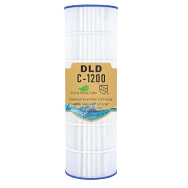 DLD C1200 Pool Filter Cartridge - Replacement for Hayward C1200/CX1200RE & PA120 | OEM Fit (Compatible C-8412, Filbur FC-1293) L x OD:| 23 1/4" x 8 15/16"|120 sq.ft