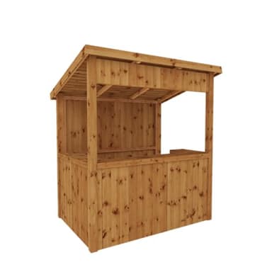 WALTONS 6 x 4 Garden Bar | Pressure Treated | Wooden Garden Summerhouse Bar | Shiplap Tongue and Groove | 15 Year Anti Rot Guarantee | 6ft 4ft (6 x 4 Pressure Treated Bar)