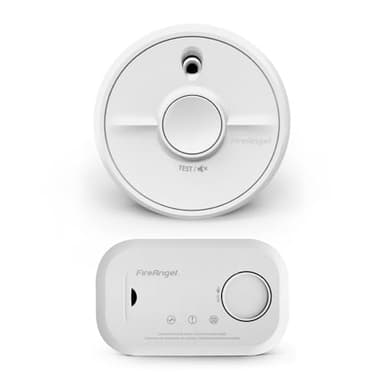 FireAngel Smoke & Carbon Monoxide Alarm Duo, SB1-R Battery Smoke Alarm for Home & FA6813 Portable Carbon Monoxide Detector, CO & Fire Monitor Set