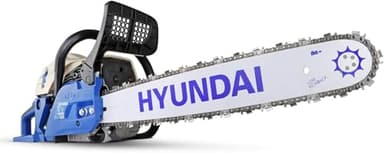 Hyundai 62cc 20" Petrol Chainsaw – Powerful 2-Stroke Engine, Lightweight Heavy-Duty Chain Saw for Tree Felling & Firewood, 3 Year Warranty