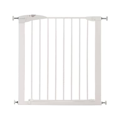 Munchkin Stair Gate Maxi Secure Toddler & Baby Gate 76-82cm extends up to 117cm with separately sold extensions | Pressure Fit Baby Safety & Dog Gate for Doorways | No-Screw Install Child Gate, White