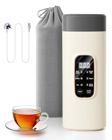 Travel Kettle 550ml, Smart Kettle with 6 Temperature Settings, 400W Fast Boil Small Kettle, 304 Stainless Steel, Leak-Proof Electric Kettle for Travel, Office, Tea and Coffee