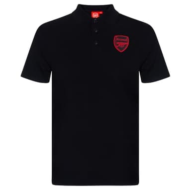 Arsenal FC Official Football Gift Mens Crest Polo Shirt Black XL
