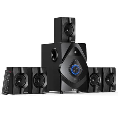 Bobtot Home Theater System Wireless Rear Satellite Speakers 800W 6.5 inch Subwoofer 5.1/2.1 Channel Surround Sound Systems with ARC Optical Bluetooth Input