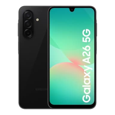 Samsung Galaxy A26 5G Smartphone, Awesome Intelligence, 8GB Memory, 256GB Storage, 50MP Camera, Black, 3 Year Extended Warranty (UK Version)
