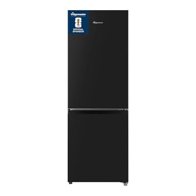 Fridgemaster MC50165EB 50cm Freestanding 60/40 Fridge Freezer - 175-litre capacity with Crisper box - Reversible Door - LED Lighting- 4 Star Freezer Rating - Black - E Rated