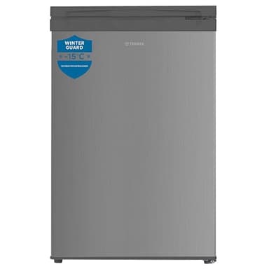 Teknix UC55F5S Freestanding Undercounter Freezer - 55cm Width / 91 Litre Capacity - Suitable for Outbuildings - 4 Large Compartments - 4 Star Freezer Rating - Silver