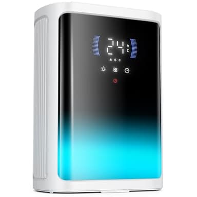 Dehumidifier, 3000ML Dehumidifiers for Home, Dehumidifiers for Drying Clothes with Sleep Mode| 6/8/12H Timer & Full-Panel 7-Color Light, Bedroom Dehumidifier for Wardrobe, Basement, Garage, RV