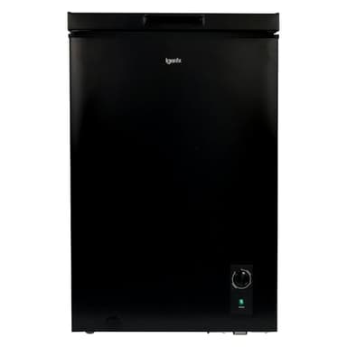 Igenix IG100B Freestanding Chest Freezer, 99 Litre Capacity with Freezer Basket, Suitable for Outbuildings and Garages, Black