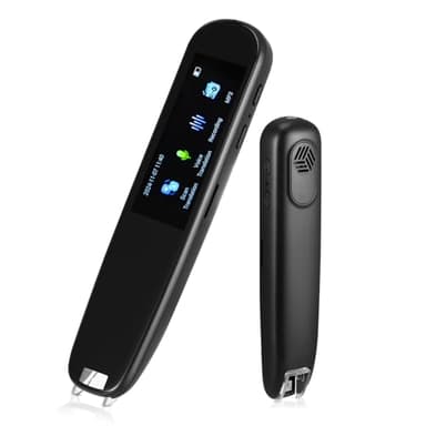Scan Reader Pen, OCR Digital Translator and Reading Pen For Dyslexia Autism Students, Smart Voice Pen Support 112 Language Voice Translation Offline Scanning Reading for Learning Travel, Black