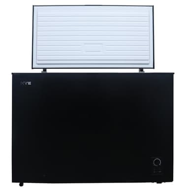 HYE Chest Freezer - 299L Freezer, Freestanding Design, Black, Quiet 41 dB Operation, Perfect For Kitchens, Utility Rooms, Garages & Outbuildings - RF01CF299B24