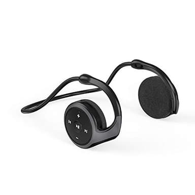 Bluetooth Headphones Wrap Around Head - Sports Wireless Headset with Built in Microphone and Crystal-Clear Sound, Foldable and Carried in The Purse, and 12-Hour Battery Life (Black)