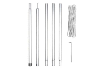 Perel GSSK1 2.5 m Shade Sail Pole Kit with Guy Rope