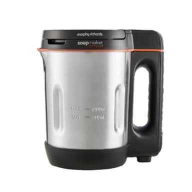 Morphy Richards Compact Soup Maker 501021 Stainless Steel, Black & Stainless Steel, 1 Litre, 900 W