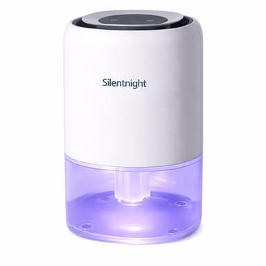 Silentnight Airmax 300 Dehumidifier - Small 1000ml Air Dehumidifier for Home Bedroom Bathroom with Quiet Peltier Technology, Auto Shut Off and Night Light - for Damp Mould Moisture Drying Clothes