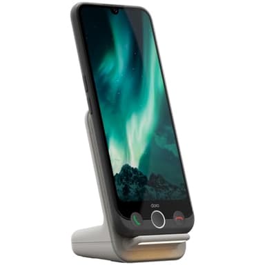 Doro - Aurora A30 Smartphone - Senior Mobile Phone - Easy to Use - Assistance Button with GPS Location - Hearing Aid Compatible - Wireless Charging Stand Included - Graphite
