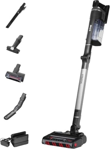 Shark Stratos Cordless Stick Vacuum Cleaner Pet Pro with Anti Hair Wrap Plus, 120 Mins Run-Time (2 Batteries), Clean Sense IQ & Anti-Odour, Pet, Crevice & Multi-Surface Tools, Charcoal/Silver IZ420UKT